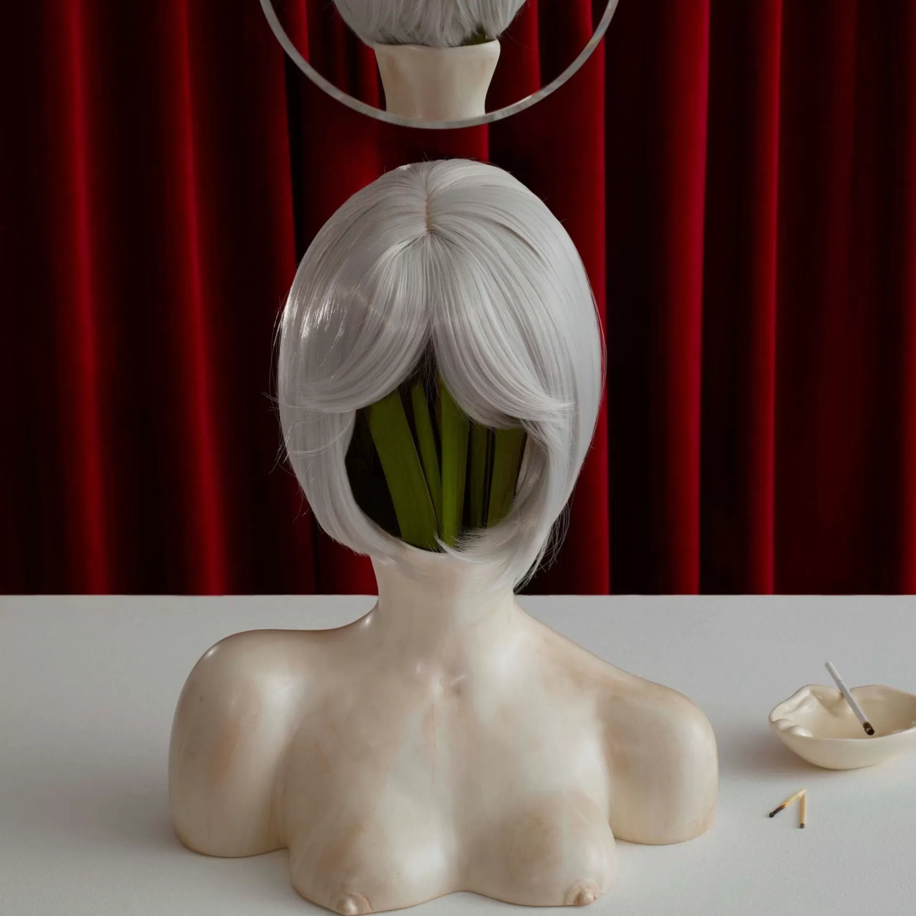 breast_friend_vase_matte_marble_3.webp Anissa Kermiche Breast Friend Vase (Matte Marble) Best Sale