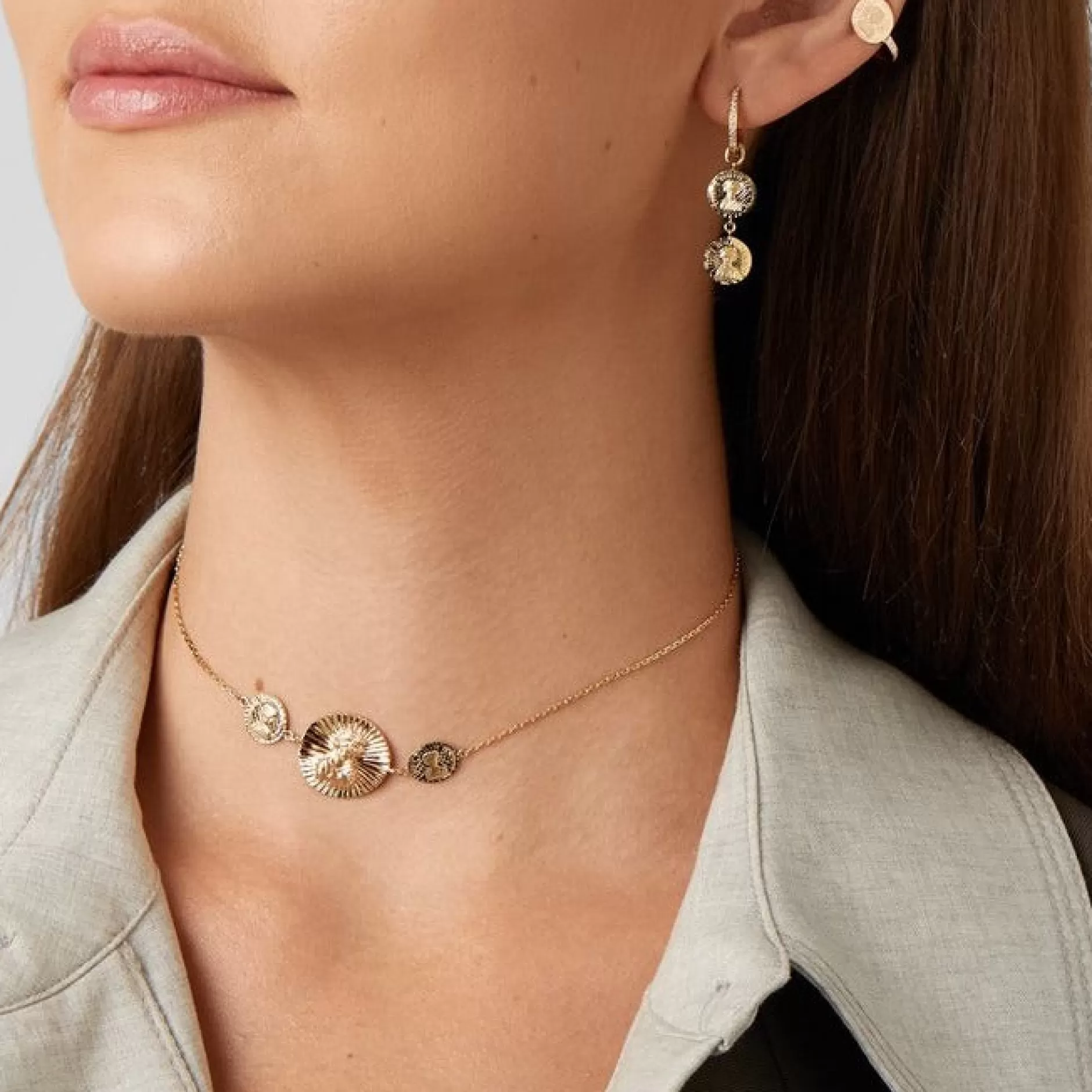 louise_dor_double_coin_earring_2.webp Anissa Kermiche Louise D'Or Double Coin Earring Outlet