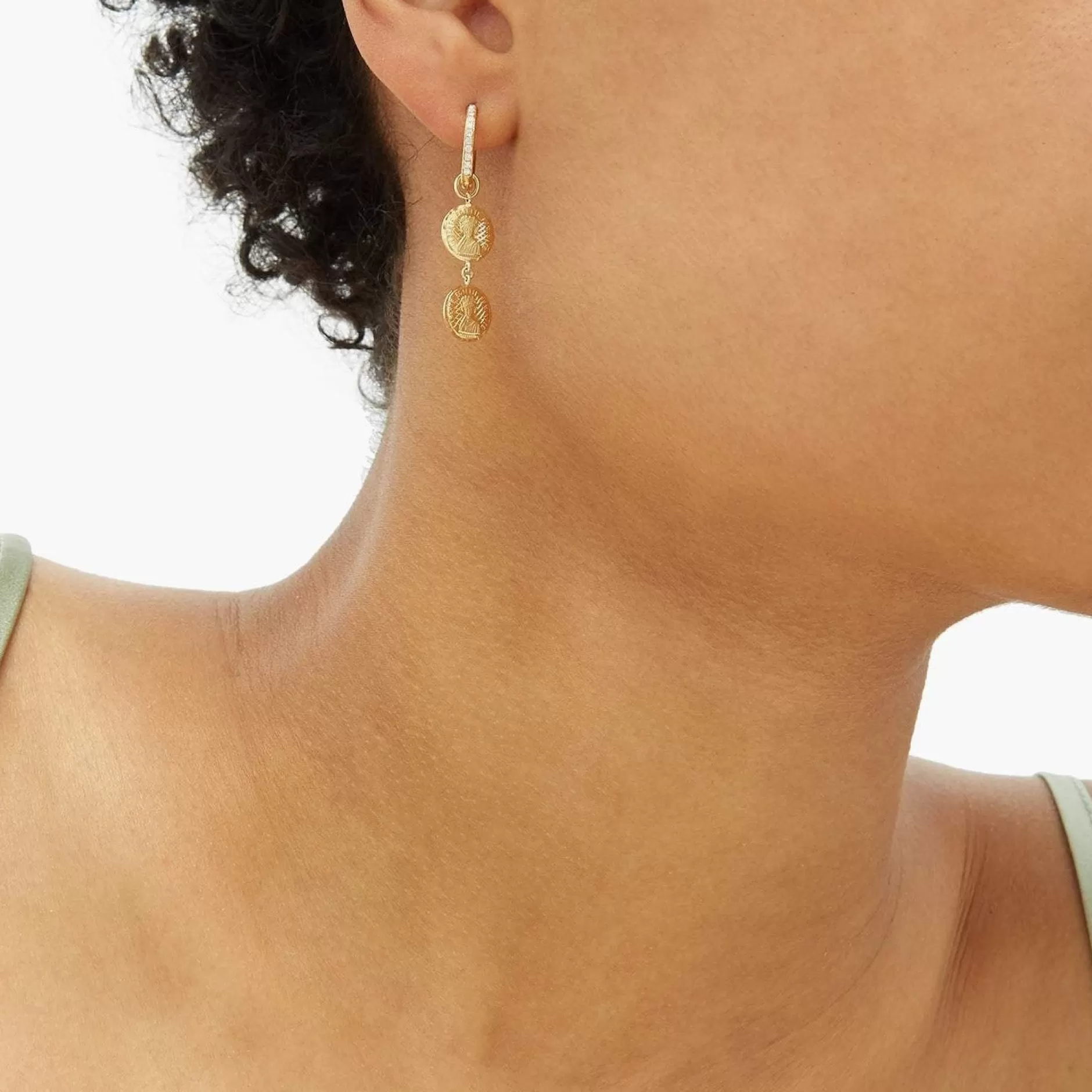 louise_dor_double_coin_earring_3.webp Anissa Kermiche Louise D'Or Double Coin Earring Outlet
